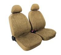 Miky, coppia coprisedili anteriori in microfibra, universali - Beige