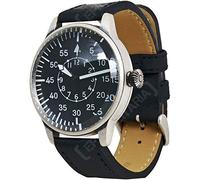 Nero Vintage Pilot Guarda - Cuoio Retro WW2 Militare Orologio Da Polso Nuovo