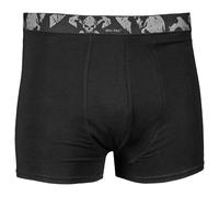 Mil-Tec Boxer Shorts Skull 2 Pack Uomo Morbido Pantaloni Cotone Intima Nero