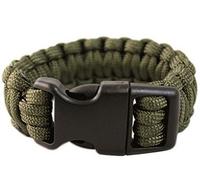 Mil-Tec Bracciale Paracord 15 mm, verde oliva