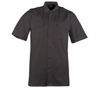 Mil-Tec Camicia da Servizio US Nera Flanella Maniche Corte o Lunghe S-3XL