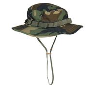 Mil-Tec Cappello Unisex in Cotone Ripstop, Resistente, Leggero, tattico, per Esterni, a Tesa Larga, con Cinturino Regolabile, Mimetico del Bosco, XX-Large