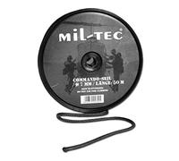 Mil-Tec - Corda in rotolo, diametro 7 mm, colore: nero