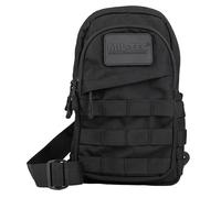 Mil-Tec Crossbody Bag Uomo • Borsa a tracolla con sistema MOLLE • Borsa tattica Molle • Borsa a tracolla per attività all'aperto, escursioni, viaggi, uso quotidiano • Borsa a tracolla, Nero , 30x18x11