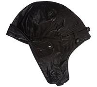 Mil-Tec - Cuffia Da Aviatore In Pelle, Nera, Tg.Xl/61-62
