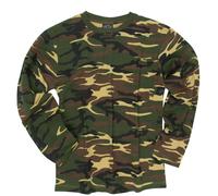 Mil-Tec Military, t-shirt manica lunga S male Woodland