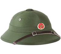 Mil-Tec Casco Tropical Vietcong con Simbolo, Cappellino Newsie Unisex, Nero, Taglia Unica