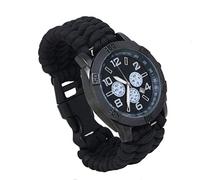 Miltec Paracord Orologio dell'esercito, Nero L nero