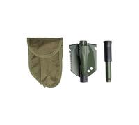 Mil-Tec Mini vanga pieghevole multifunzione con tasca, verde oliva, acciaio al carbonio, 40,5 cm, con zappa e sega