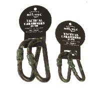 Mil-Tec moschettone TACTICAL 8 cm woodland 2 pezzi 15922080