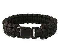 Mil-Tec Paracord Bracciale 22 mm Nero, M, Poliestere, senza pietra