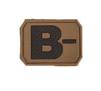 Mil-Tec PATCH 3D BLOOD B NEGATIVO dark coyote 16831419