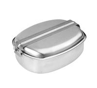 Mil Tec Pentola da campo francese padella in acciaio inox con coperchio