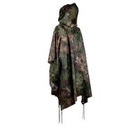 Mil-Tec Poncho antipioggia per adulti Ripstop impermeabile leggero impermeabile multiuso con cappuccio - da utilizzare come sacco per bivacco, tenda