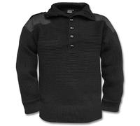 Mil-Tec Pullover Alpin Austriaco Lana Nero Giacca Mista