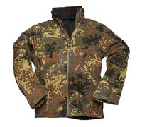Mil-Tec Softshell SCU 14, giacca tessile impermeabile L male Camo (Flecktarn)