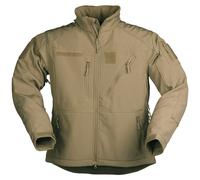 Mil-Tec Softshell Giacca SCU 14 Uomo Combattere Cappuccio Cappotto Buio Coyote