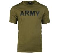 Mil-Tec T-Shirt Army Print Tattico Pattuglia Excersise Militare Uomo Oliva