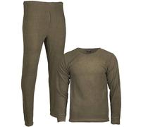 Mil-Tec Termofleece Uomo Girocollo XS-3XL Set Unterhose Fleece Oliv Nero