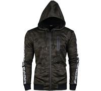 Mil-Tec Training Giacca Uomo Carniera Felpa Cappuccio Militare Woodland Camo