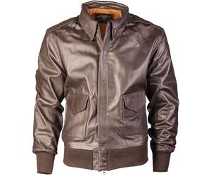Mil-Tec US Aviator A2, giacca in pelle XL male Marrone