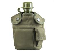 Mil-Tec US Borraccia Da Campo Con Bicchiere E Astuccio Army BW