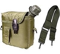 Mil-Tec US - Borsa per la pelle 2QT con tracolla, colore: Verde oliva
