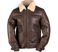 Mil-Tec US Navy A4 Bomber, giacca in pelle XL male Marrone