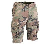 Mil-Tec US Vintage Shorts da uomo Prewash • Pantaloncini cargo in cotone look usato per tutti i giorni e le attività all'aperto • Tasche sulla gamba e in vita • Come pantaloni corti da lavoro