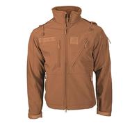 Mil-Tec Softshell SCU 14, giacca tessile impermeabile S male Marrone Chiaro (Coyote)