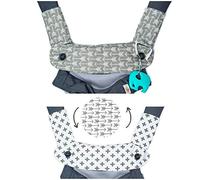 Mila Millie Premium 2 confezioni di cuscinetti reversibili in cotone per saliva e dentizione, adatto per Ergobaby Four Position 360 e la maggior parte dei marsupi per bambini, design con frecce