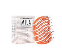 MILA Pocket - Mini spazzola per capelli compatta con penne in nylon e testine massaggianti, per capelli bagnati e asciutti, spazzola da viaggio per uomo e donna di Sister Young (arancione)