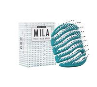 MILA Pocket Spazzola per capelli - Mini spazzola compatta con penne in nylon e testine massaggianti | Per capelli bagnati e asciutti | Spazzola da viaggio per uomo e donna di Sister Young (Green)