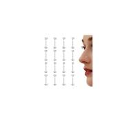 Milacolato 16PCS 16G Piercing Labbro Anelli Labret Piercing con 3/4mm CZ Acciaio Chirurgico Cartilagine Trago Helix Piercing Stud Gioielli 6mm 8mm 10mm
