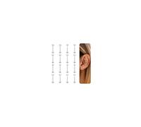 Milacolato 16PCS 16G Piercing Labbro Anelli Labret Piercing con 3/4mm CZ Acciaio Chirurgico Cartilagine Trago Helix Piercing Stud Gioielli 6mm 8mm 10mm