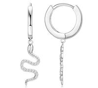 Milacolato 925 Argento Sterling e Oro Orecchini Huggie per le Donne - Ipoallergenici con Stella, Cuore, Moneta, Serpente Ciondolo Goccia