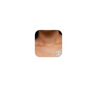 MILACOLATO Collana Argento 925 Donna Catenina Argento con Pendente Foglia Ovale Infinity Collana Oro e Argento Gioielli Donna con Zirconia Cubica