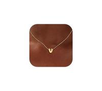 Milacolato Collana Con Iniziale Personalizzata Nome Collana Argento 925 Donna Placcata Oro 18K Ciondolo Collana Con Lettera Iniziale Regalo Ragazza Mamma Compleanno-GV