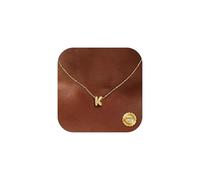 Milacolato Collana Con Iniziale Personalizzata Nome Collana Argento 925 Donna Placcata Oro 18K Ciondolo Collana Con Lettera Iniziale Regalo Ragazza Mamma Compleanno-GK