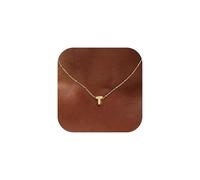 Milacolato Collana Con Iniziale Personalizzata Nome Collana Argento 925 Donna Placcata Oro 18K Ciondolo Collana Con Lettera Iniziale Regalo Ragazza Mamma Compleanno-GT