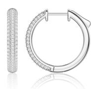 MILACOLATO Orecchini a cerchio per donne e ragazze in color argento, oro 14 carati e oro rosa | Orecchini ipoallergenici per il tragus con zirconi AAA | 20mm & 30mm diametro