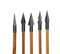 MILAEM 6 Pack Tiro con L'Arco Punte di Freccia Frecce Broadheads in Metallo Frecce da Caccia per 8 mm frecce di bambù in Legno (Type 7)