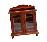 Milageto 1:12 Armadio in Miniatura per casa delle Bambole, mobiletto Fatto a Mano, espositore per Vino, Accessori per Scene in Miniatura di Diorama