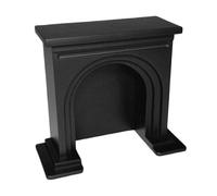 Milageto 1/18 Caminetto per casa delle Bambole Mini Scena di Vita Gioco di finzione Sfondo Mobili in Miniatura per Arredamento di Micro paesaggi, Nero