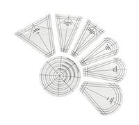 Milageto 10 Pezzi Acrilico Modello di Piastra di Dresda Regolare Quilting Patchwork Righello Cornici per Macchina Da Cucire Domestica Taglio Artigianale