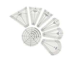 Milageto 10 Pezzi Acrilico Modello di Piastra di Dresda Regolare Quilting Patchwork Righello Cornici per Macchina Da Cucire Domestica Taglio Artigianale