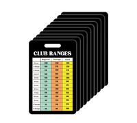 Milageto 10 Pezzi Golf Club Range Chart Card Yardage Book Guida di Facile Trasporto Accessori da Golf Scheda di Riferimento rapido per Le distanze