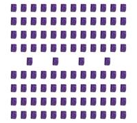 Milageto 100 pezzi di cubi acrilici, blocchi di gioco da tavolo, dadi vuoti a sei facce da 1 cm, giocattoli di allenamento sensoriale per l'immaginazione, Viola