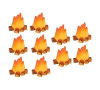 Milageto 10x Falò in Miniatura, Artificiali, centrotavola, Statuette in Resina, Finti, Modello di casa delle Bambole, Decorazione per Cortile