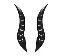 Milageto 2 adesivi decorativi 3D a forma di corno di drago auto, decalcomanie auto, fantastiche decorazioni di ricambio per esterni auto, Nero